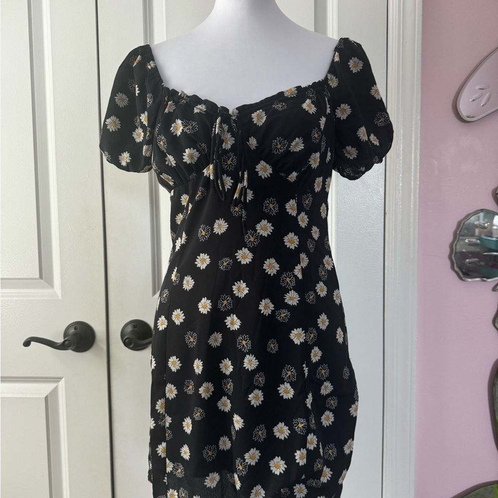 BP Black Floral Mini Dress
